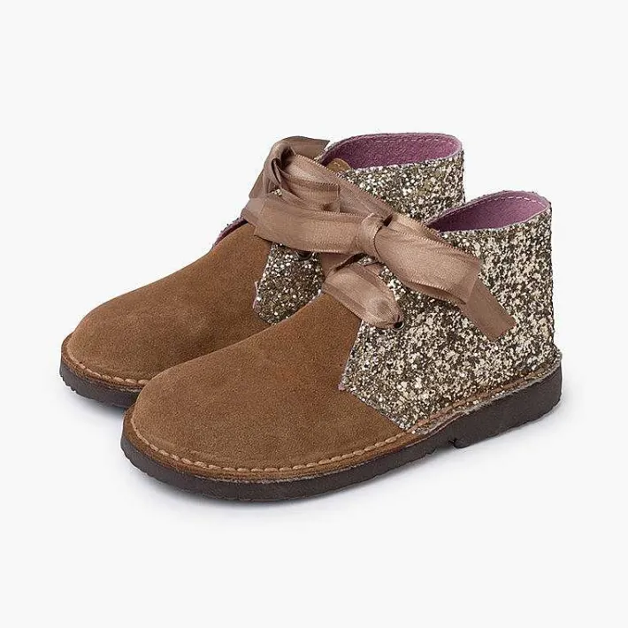 Pisamonas Desert Boots>Girls Glitter Safari Boots