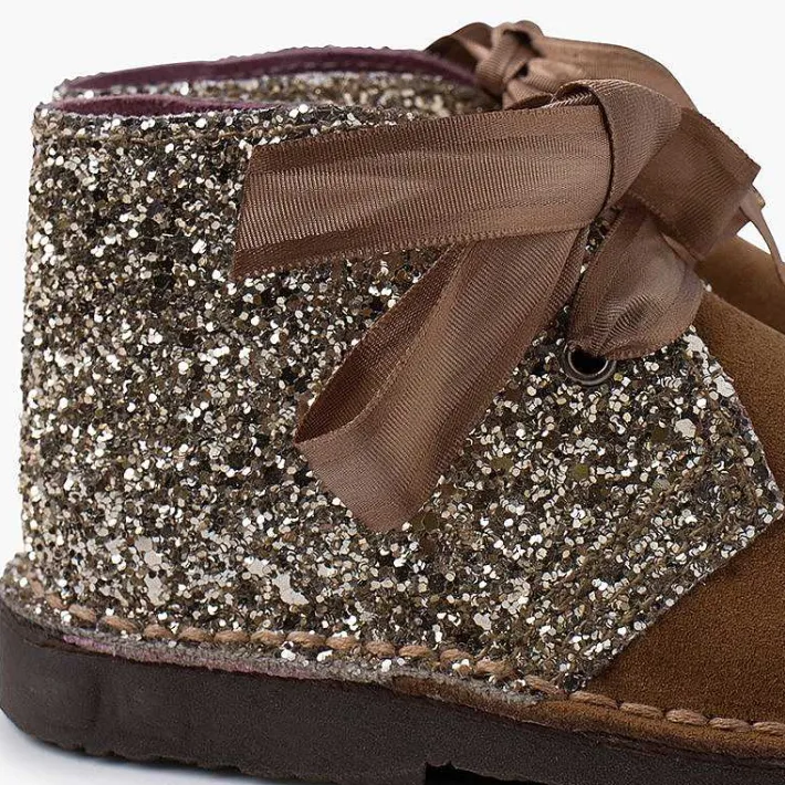 Pisamonas Desert Boots>Girls Glitter Safari Boots