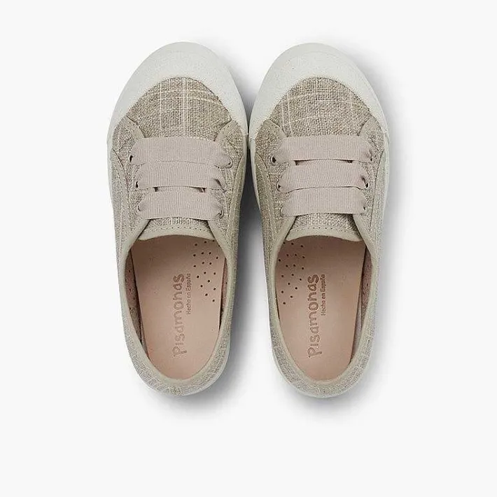 Pisamonas Trainers>Girls' Glittery Linen Trainers