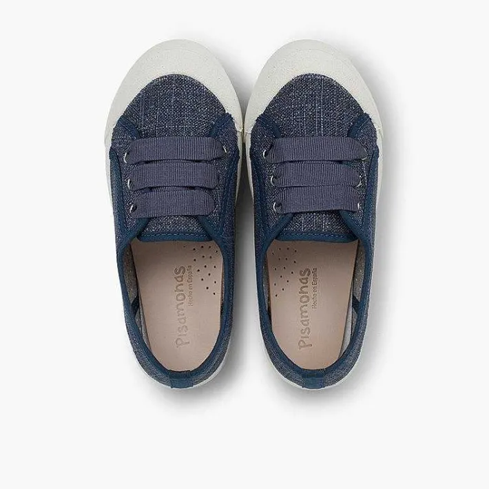 Pisamonas Trainers>Girls' Glittery Linen Trainers