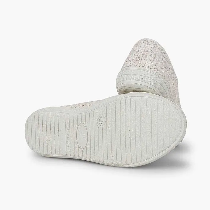 Pisamonas Trainers>Girls' Glittery Linen Trainers