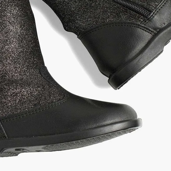 Pisamonas Boots>Girls Leather Boots With Glitter