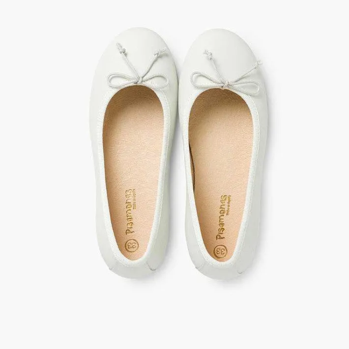 Pisamonas Communion Shoes>Girls Leather Ceremonial Ballerinas