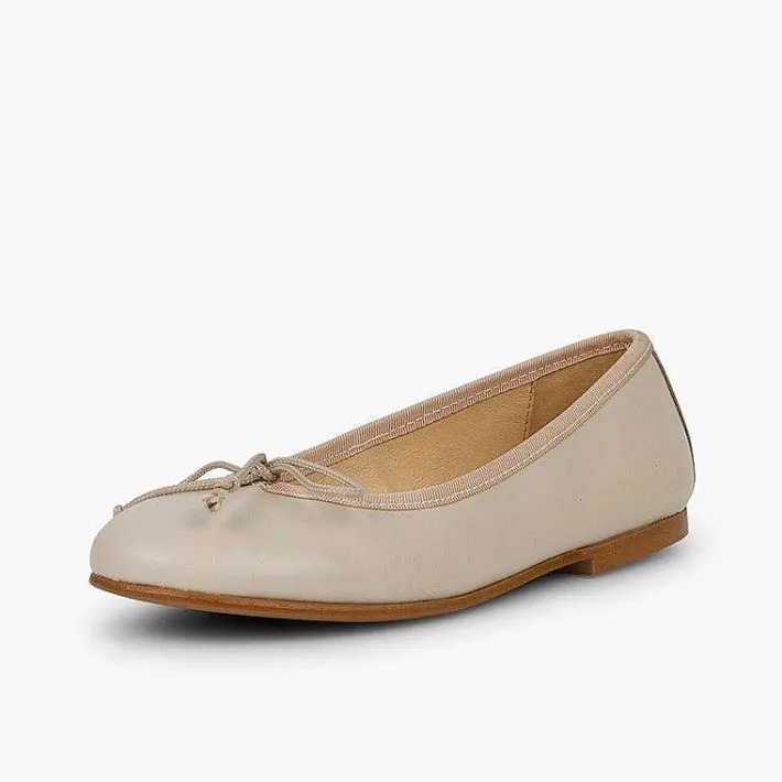 Pisamonas Communion Shoes>Girls Leather Ceremonial Ballerinas