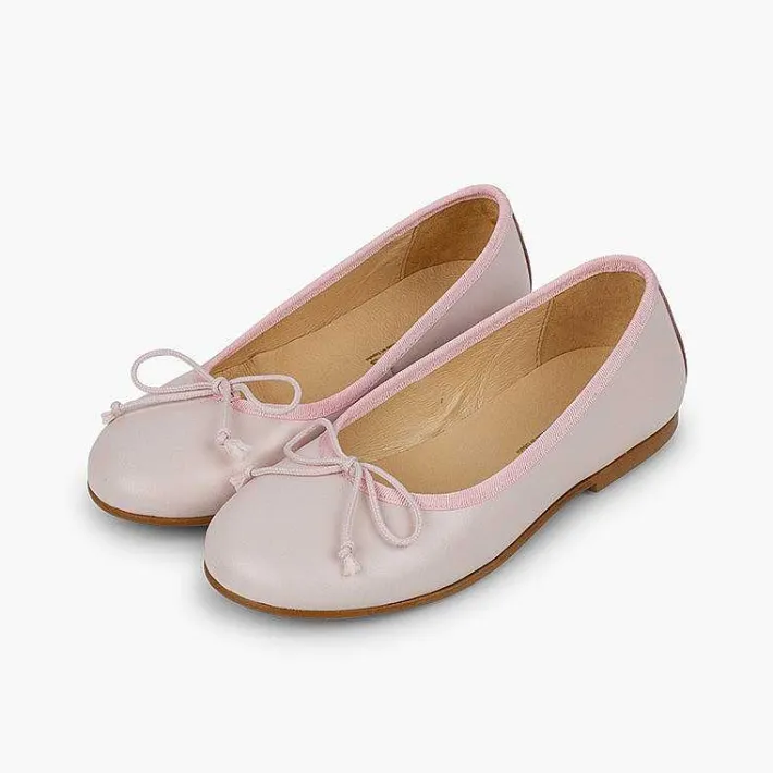 Pisamonas Communion Shoes>Girls Leather Ceremonial Ballerinas