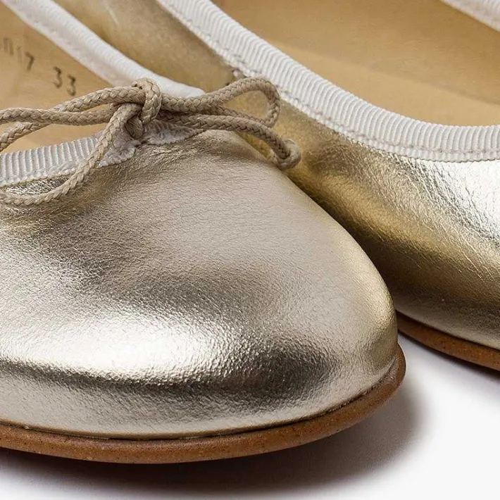 Pisamonas Communion Shoes>Girls Leather Ceremonial Ballerinas