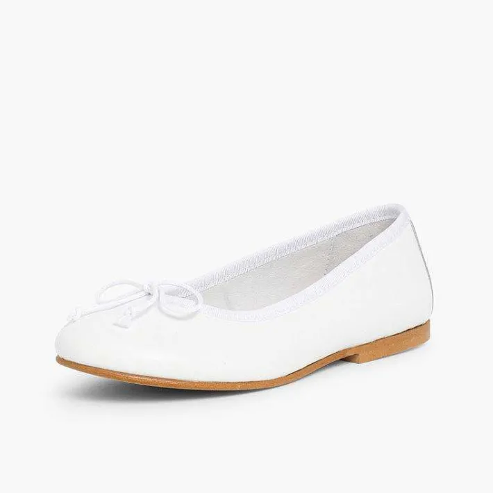 Pisamonas Communion Shoes>Girls Leather Ceremonial Ballerinas