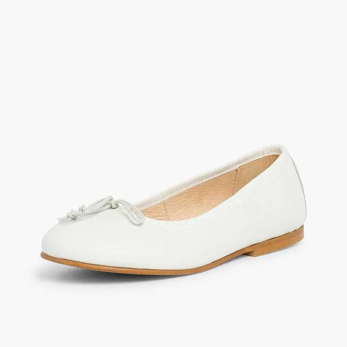 Pisamonas Communion Shoes>Girls Leather Ceremonial Ballerinas