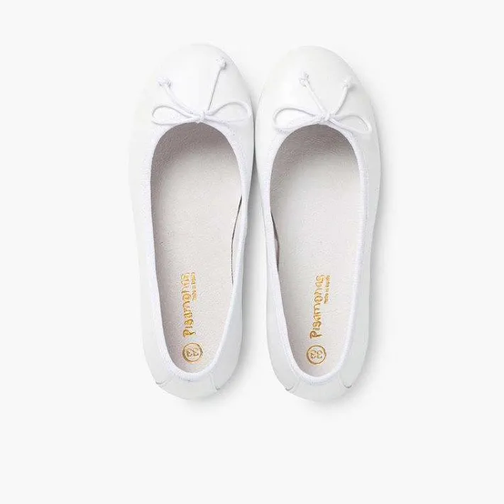 Pisamonas Communion Shoes>Girls Leather Ceremonial Ballerinas