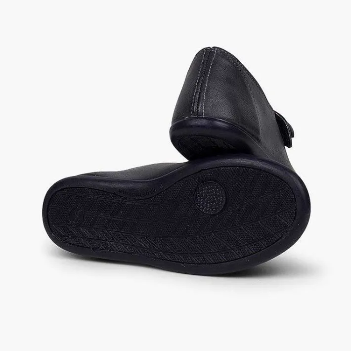 Pisamonas Mary Janes>Girls' Leather Mary Janes With Loop Fasteners And Button
