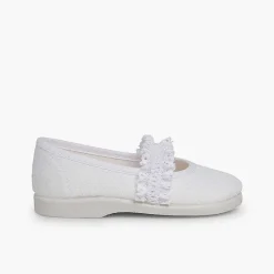 Pisamonas Mary Janes>Girls' Mary Janes With Elasticated Lace Strap