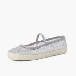 Pisamonas Ballet Pumps And Flats>Girl'S Metallized Mesh Ballets Pumps