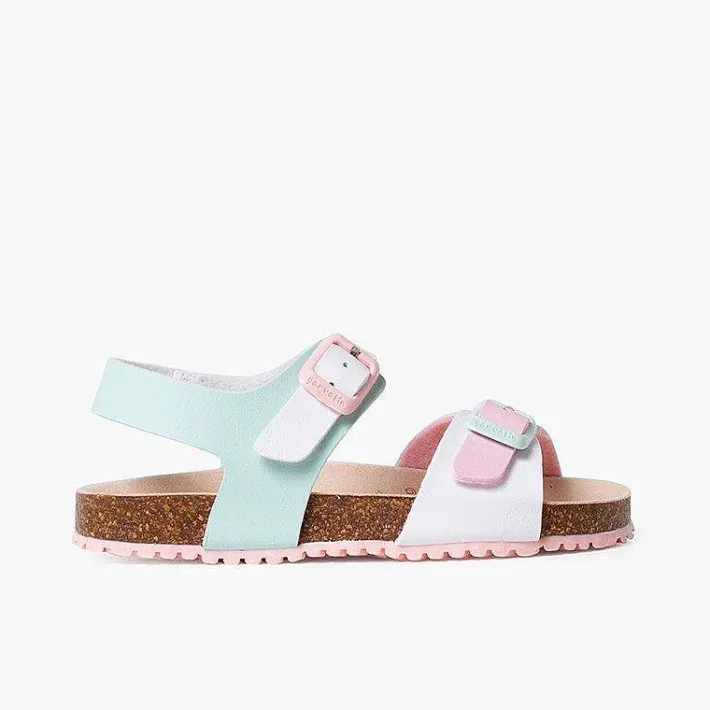 Pisamonas Sandals>Girl'S Multicolour Bio Sandals With Double Buckle Colour Multicolor
