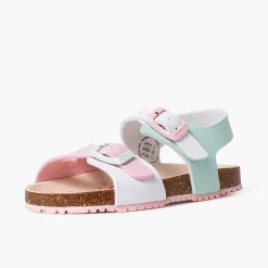 Pisamonas Sandals>Girl'S Multicolour Bio Sandals With Double Buckle Colour Multicolor