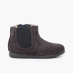 Pisamonas Boots>Girl'S Perforated Ankle Boots Zip And Elastic