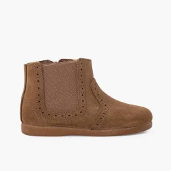 Pisamonas Boots>Girl'S Perforated Ankle Boots Zip And Elastic