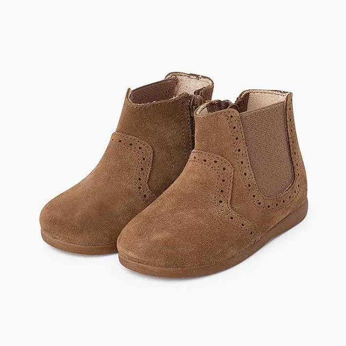 Pisamonas Boots>Girl'S Perforated Ankle Boots Zip And Elastic