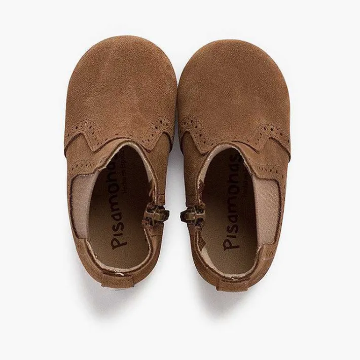 Pisamonas Boots>Girl'S Perforated Ankle Boots Zip And Elastic