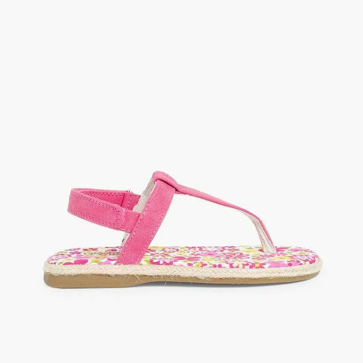 Pisamonas Sandals>Girls Riptape Canvas Flip-Flops