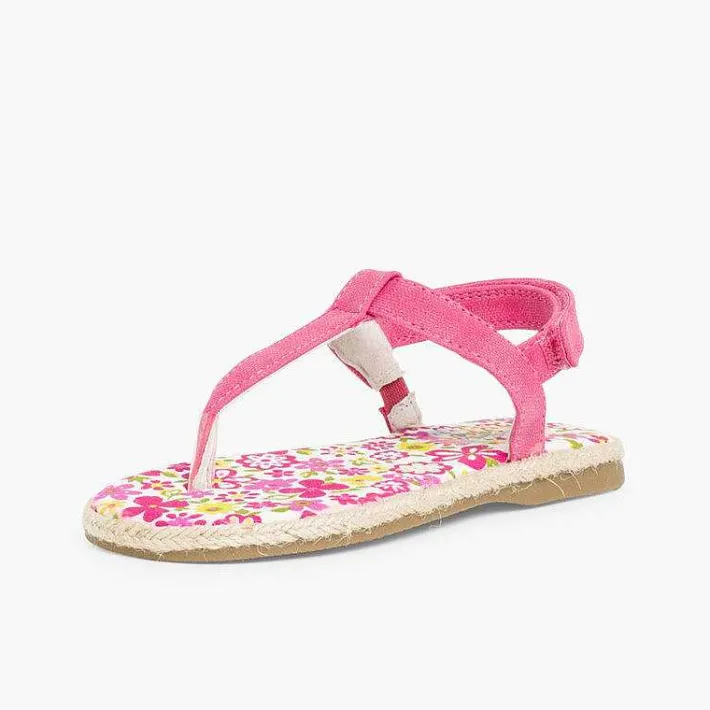 Pisamonas Sandals>Girls Riptape Canvas Flip-Flops
