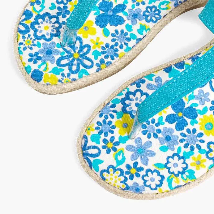 Pisamonas Sandals>Girls Riptape Canvas Flip-Flops