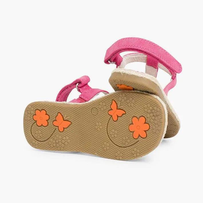 Pisamonas Sandals>Girls Riptape Canvas Flip-Flops