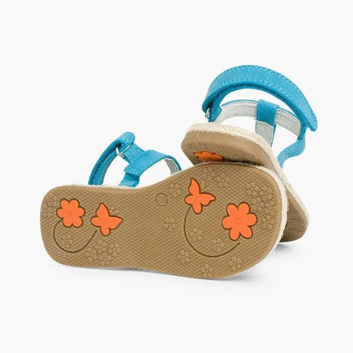 Pisamonas Sandals>Girls Riptape Canvas Flip-Flops