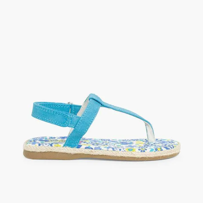 Pisamonas Sandals>Girls Riptape Canvas Flip-Flops