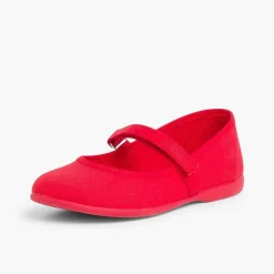 Pisamonas Mary Janes>Girls Riptape Canvas Mary Janes