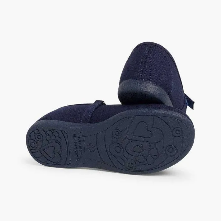 Pisamonas Mary Janes>Girls Riptape Canvas Mary Janes