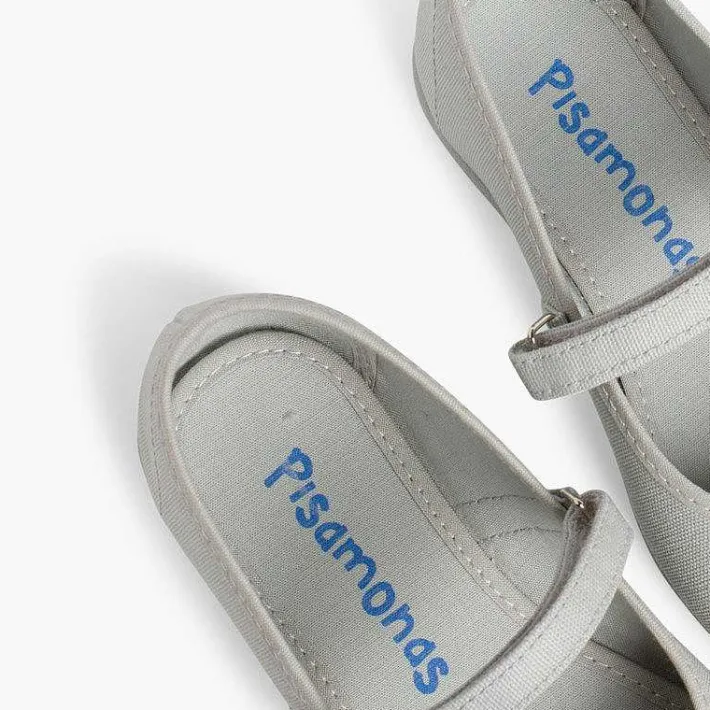 Pisamonas Mary Janes>Girls Riptape Canvas Mary Janes
