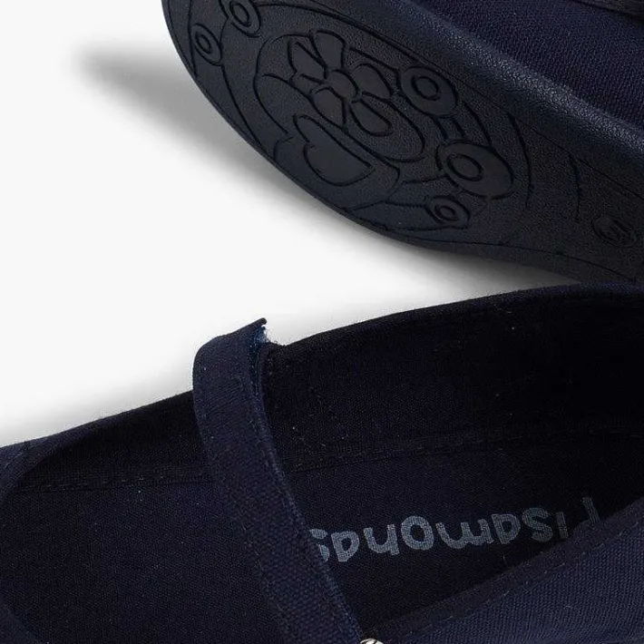 Pisamonas Mary Janes>Girls Riptape Canvas Mary Janes