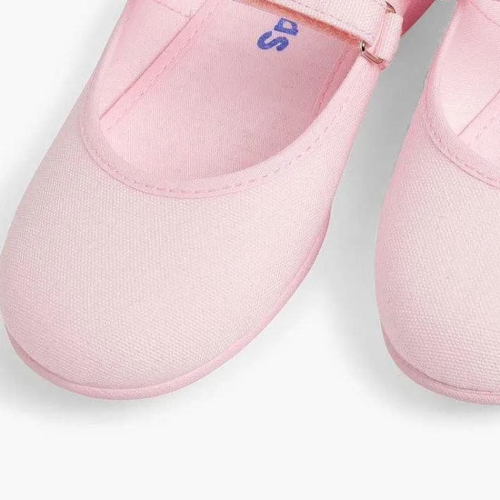 Pisamonas Mary Janes>Girls Riptape Canvas Mary Janes