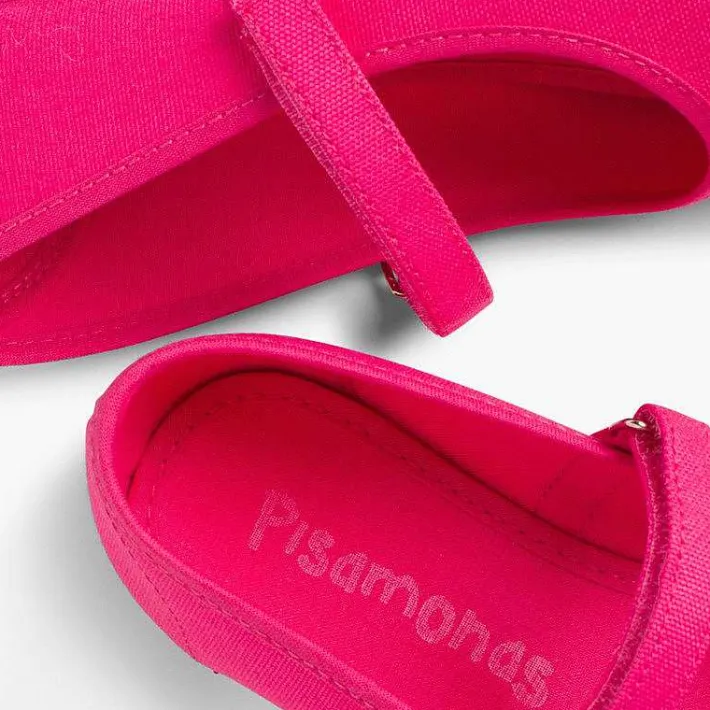 Pisamonas Mary Janes>Girls Riptape Canvas Mary Janes
