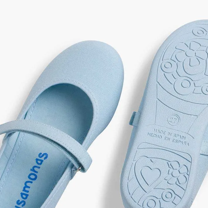 Pisamonas Mary Janes>Girls Riptape Canvas Mary Janes