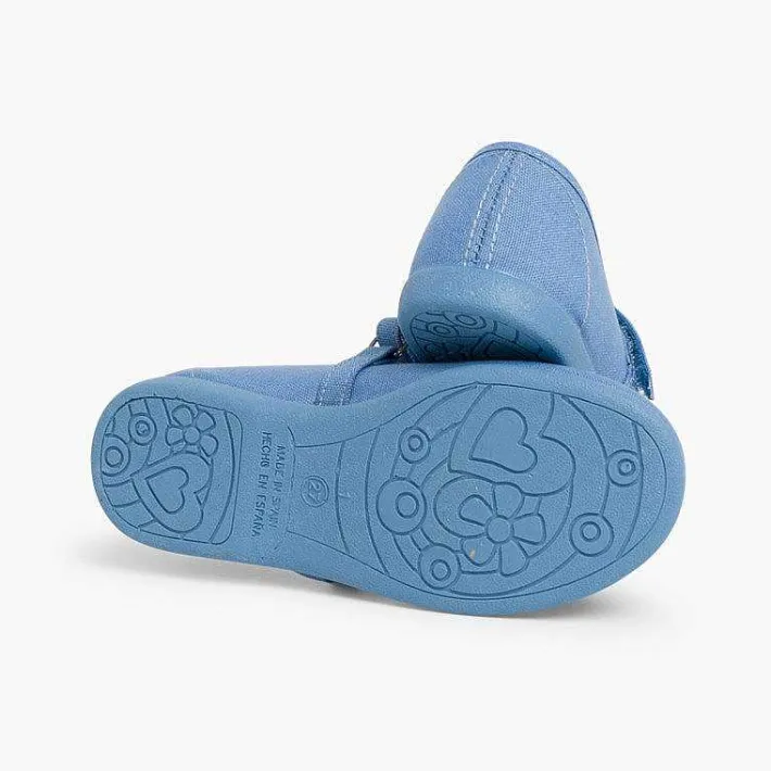 Pisamonas Mary Janes>Girls Riptape Canvas Mary Janes