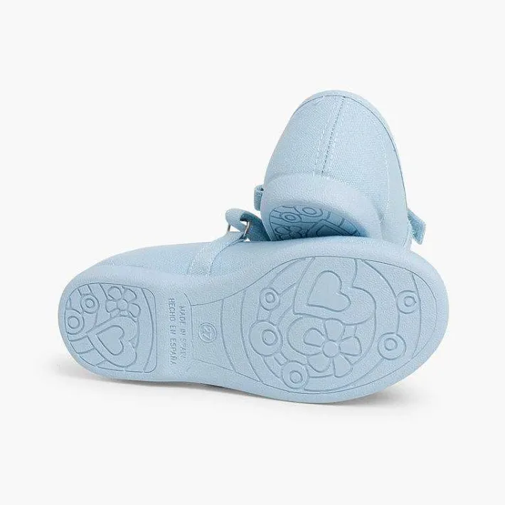 Pisamonas Mary Janes>Girls Riptape Canvas Mary Janes