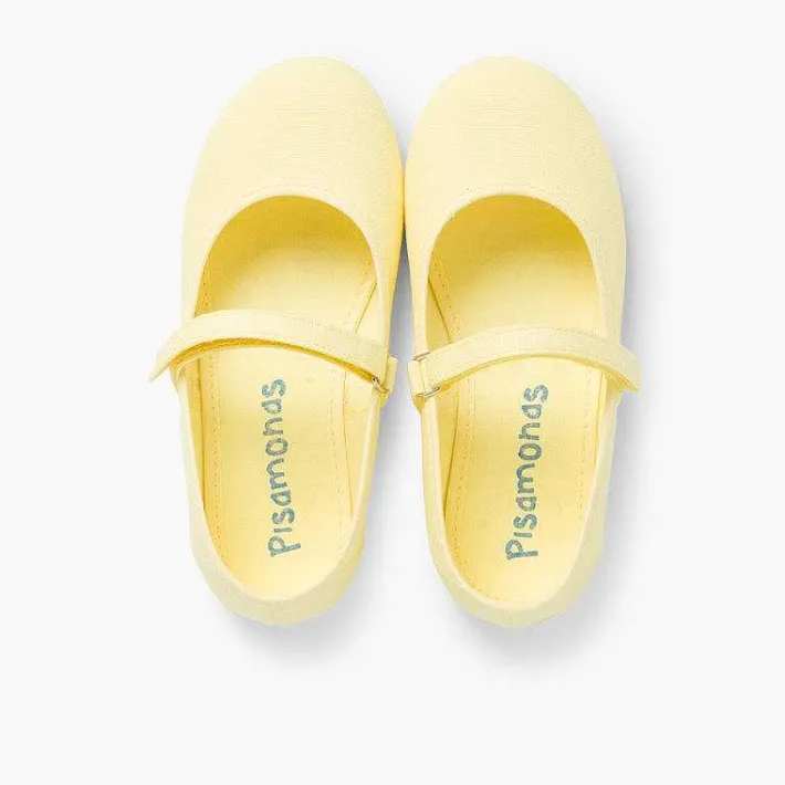 Pisamonas Mary Janes>Girls Riptape Canvas Mary Janes