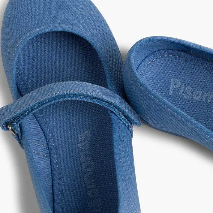 Pisamonas Mary Janes>Girls Riptape Canvas Mary Janes