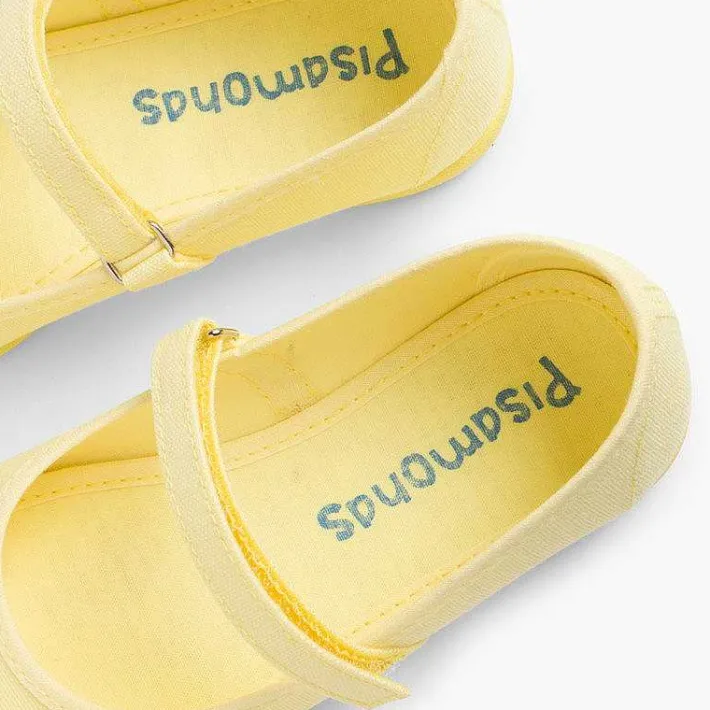 Pisamonas Mary Janes>Girls Riptape Canvas Mary Janes