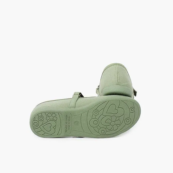 Pisamonas Mary Janes>Girls Riptape Canvas Mary Janes