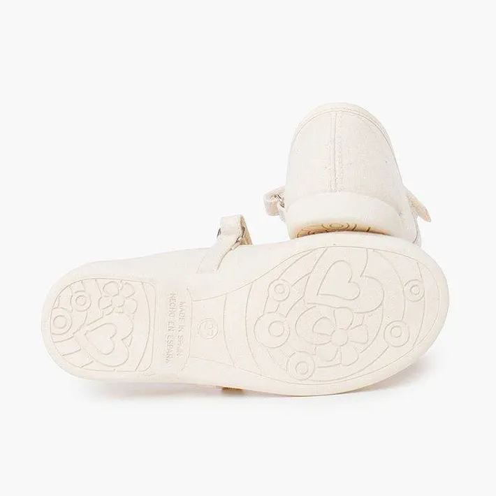 Pisamonas Mary Janes>Girls Riptape Canvas Mary Janes