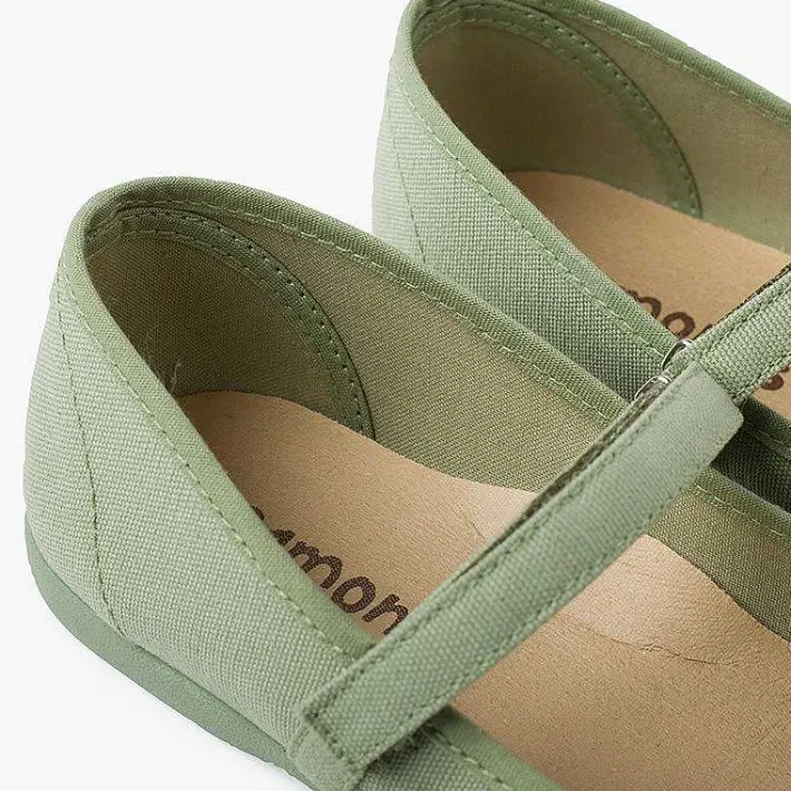 Pisamonas Mary Janes>Girls Riptape Canvas Mary Janes