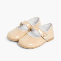 Pisamonas Mary Janes>Girl'S Riptape Patent Mary Janes