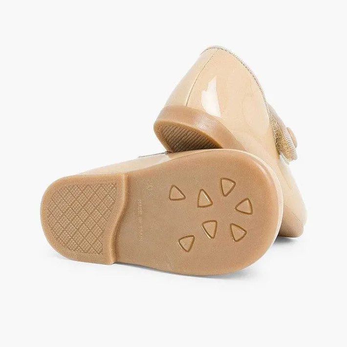 Pisamonas Mary Janes>Girl'S Riptape Patent Mary Janes