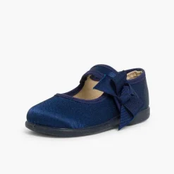 Pisamonas Mary Janes>Girls Riptape Satin Mary Janes