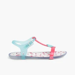 Pisamonas Jelly Sandals And Beachwear>Girls Rubber Sandals Tricia Love Colour Fuchsia And Aquamarine