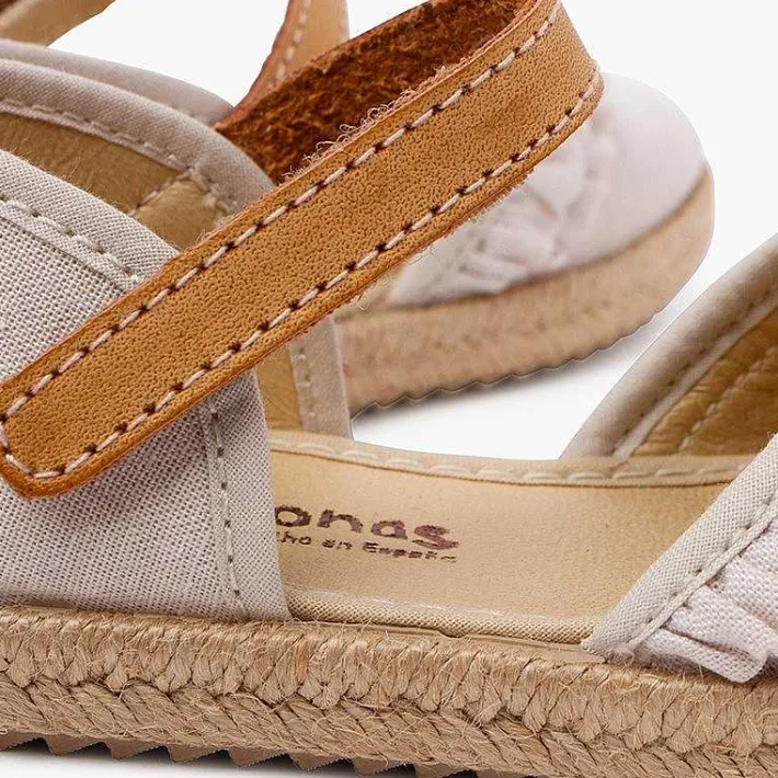 Pisamonas Espadrilles>Girl'S Ruffled Espadrilles With Adherent Leather Strap