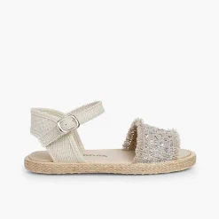 Pisamonas Sandals>Girls' Sparkly Fringed Sandals