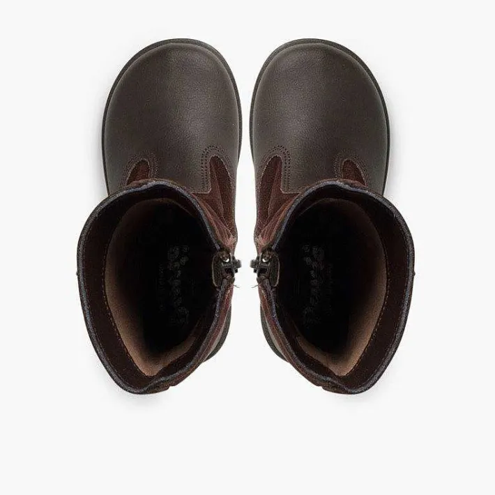 Pisamonas Boots>Girls Suede And Leather Tassel Boots